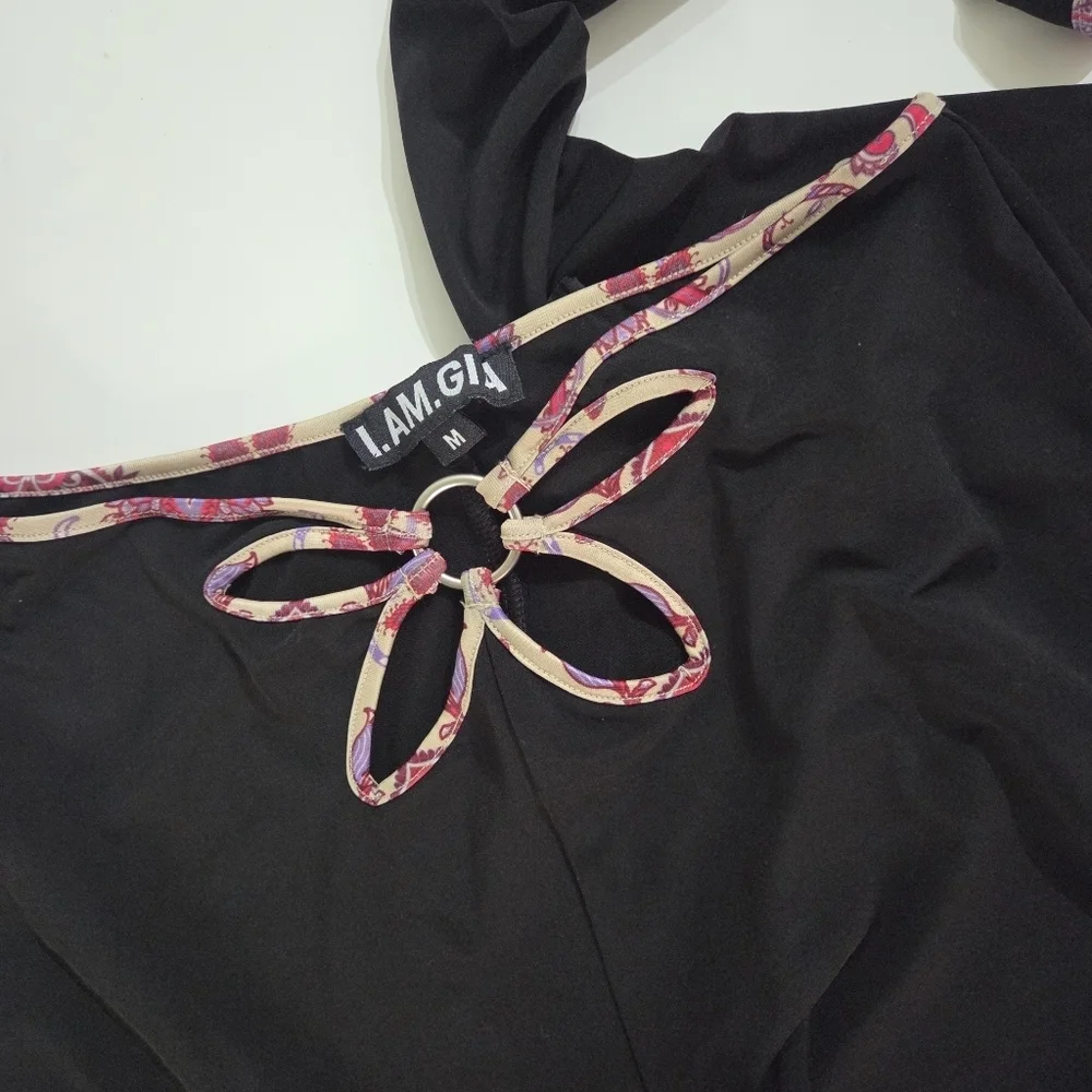 I AM GIA Renalee Set Black Floral Size Medium Authentic - Picture 12 of 16